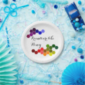 Assiettes En Carton Thème Miel Avec Mots Positifs (Fête)