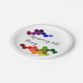 Assiettes En Carton Thème Miel Avec Mots Positifs (Angle)