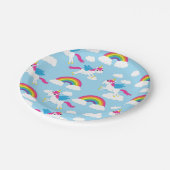 Assiettes En Carton Thème mignon de fête d'anniversaire de licornes et (Angle)