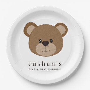 Assiettes En Carton Thème Ours Brown