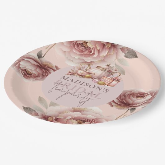 Assiettes En Carton Thème personnalisé pour une fête de mariage en l'h (Angle)