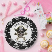 Assiettes En Carton Thème pirate Parti Skull Adulte.Croix Bones (Fête)