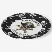 Assiettes En Carton Thème pirate Parti Skull Adulte.Croix Bones (Angle)