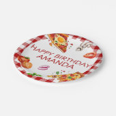 Assiettes En Carton Thème Pizza Anniversaire (Angle)