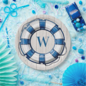 Assiettes En Carton Thème Plage Nautique (Fête)