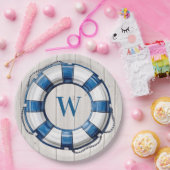 Assiettes En Carton Thème Plage Nautique (Fête)