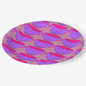 Assiettes En Carton Thème rose et violet Anglais Tasse de thé Plaques (Angle)