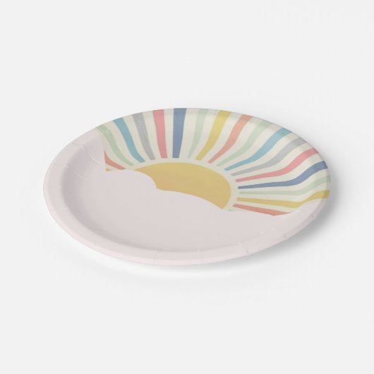 Assiettes En Carton Thème Soleil, Rainbow party, Sunshine,  (Angle)