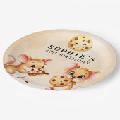 Assiettes En Carton Thème Souris et biscuits Anniversaire Plaque papie (Angle)
