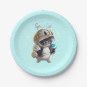 Assiettes En Carton Thème Space Cat (Devant)