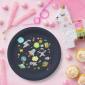 Assiettes En Carton Thème spatial cool - Astronauts & Rocket Ships (Fête)