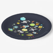 Assiettes En Carton Thème spatial cool - Astronauts & Rocket Ships (Angle)