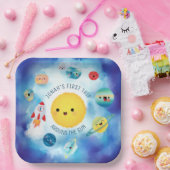 Assiettes En Carton Thème spatial Révolution spatiale 1er anniversaire (Fête)