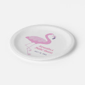 Assiettes En Carton Thème Tropical Mariage Rose Flamingo Mignon (Angle)