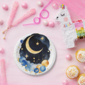 Assiettes En Carton Thème Twinking Sky Baby shower Moon & Stars (Fête)