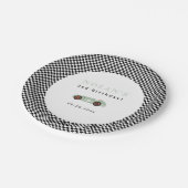 Assiettes En Carton Thème Voiture Race Rétro Anniversaire (Angle)