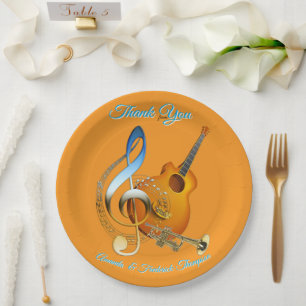Assiettes En Carton Thèmes de célébration pour les amoureux de la musi