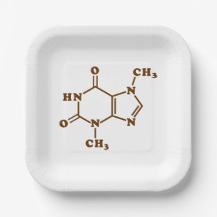 Assiettes En Carton Théobromine au chocolat Formule chimique moléculai