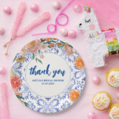 Assiettes En Carton Thés Fête des mariées d'été plus fleurie (Fête)