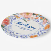 Assiettes En Carton Thés Fête des mariées d'été plus fleurie (Angle)