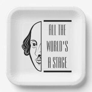 Assiettes En Carton Thespian Shakespeare Citer Toutes Les Scènes Du Mo