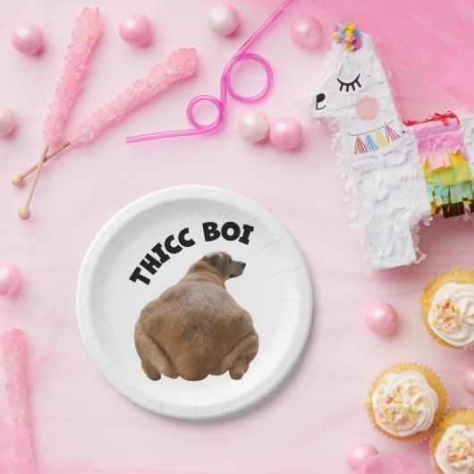 Assiettes En Carton Thicc Boi Gras et amusant Yellow Labrador Retrieve (Fête)