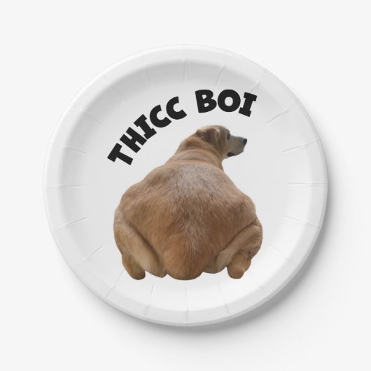 Assiettes En Carton Thicc Boi Gras et amusant Yellow Labrador Retrieve (Devant)