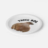 Assiettes En Carton Thicc Boi Gras et amusant Yellow Labrador Retrieve (Angle)