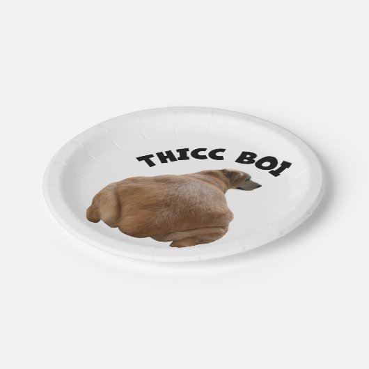 Assiettes En Carton Thicc Boi Gras et amusant Yellow Labrador Retrieve (Angle)