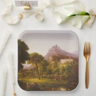Assiettes En Carton Thomas Cole Dream d'Arcadia