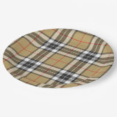 Assiettes En Carton Thomson Camel Tartan Plaid Family Mode Motif (Angle)