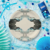 Assiettes En Carton Tidal Echoes — Abstract Fluid Ink Pattern (Fête)