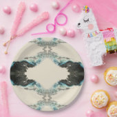 Assiettes En Carton Tidal Echoes — Abstract Fluid Ink Pattern (Fête)