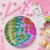 Assiettes En Carton Tie Dye (Fête)