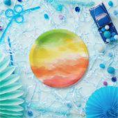 Assiettes En Carton Tie Dye (Fête)