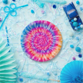 Assiettes En Carton Tie Dye (Fête)