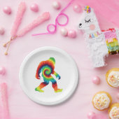 Assiettes En Carton Tie Dye Bigfoot (Fête)