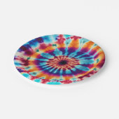 Assiettes En Carton Tie Dye Motif (Angle)