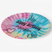 Assiettes En Carton Tie Dye Party (Angle)