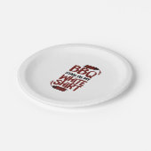 Assiettes En Carton Tige barbecue sur mon blanc Premium (Angle)