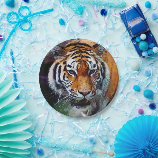 Assiettes En Carton Tiger  (Fête)