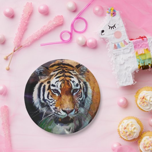 Assiettes En Carton Tiger  (Fête)