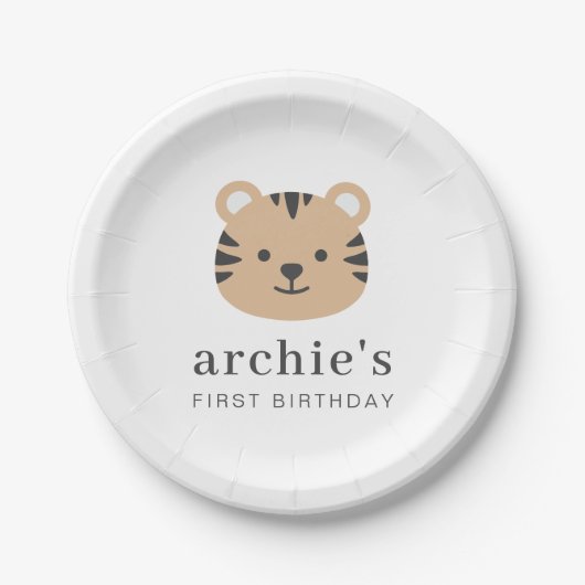 Assiettes En Carton Tiger (Devant)