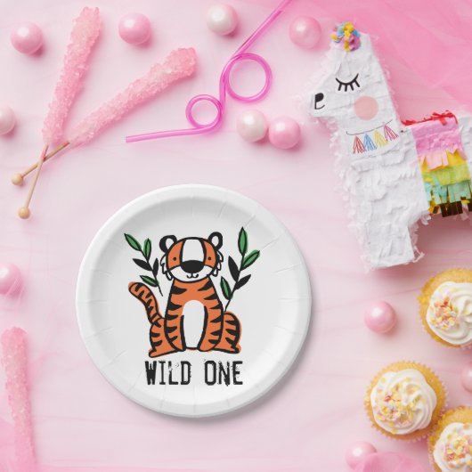 Assiettes En Carton Tiger Wild One Bird Party (Fête)