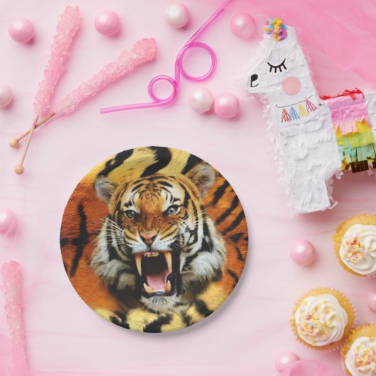 Assiettes En Carton Tiger's Roar (Fête)