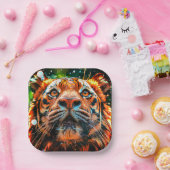 Assiettes En Carton Tigre (Fête)