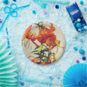 Assiettes En Carton Tigre d'Aquarelle orange Lily 1 (Fête)