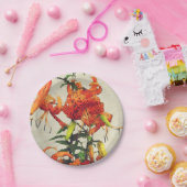 Assiettes En Carton Tigre d'Aquarelle orange Lily 1 (Fête)