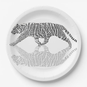 ASSIETTES EN CARTON TIGRE DE DISCRÉTION