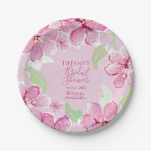 Assiettes En Carton Tigre Lilly Clematis Floral rose Fête de l'mari
